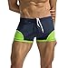 Produktbild Ba Zha Hei Männer Freizeit kurze Hose Strandshorts Badehose Herren Bademode Basic Long Beach Surfen Spleißen Schwimmen Boxer Trunks Boardshorts Schwimmhose Freizeithose Strandshorts (XL, Dunkelblau)