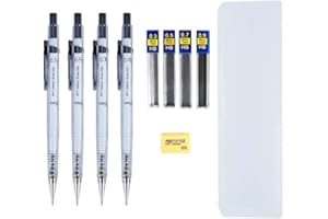 TWINKSTAR Set-4 Basisbleistift 0,3, 0,5, 0,7 und 0,9 mm, Beschreibung, Zeichnen, Illustration, Ingenieurbau, Bau, Schreiben und Hausaufgaben.