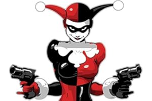 SUPER FABRIQUE Harley Quinn Motorcycle Helmet Retro Reflective Stickers