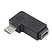 Produktbild HermosaUKnight USB Mini 5 Pin Buchse auf Micro 5 Pin Stecker 90 Grad Winkeladapter Konverter-Schwarz