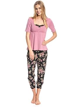 Vive Maria Damen Zweiteiliger Schlafanzug Bouquet D'Amour Pyjama