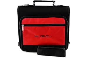 New Shoulder Carry Case Bag for the SDVD1030 10" Portable Swivel Screen DVD Player by TGC ® (Crimson Red & Black)