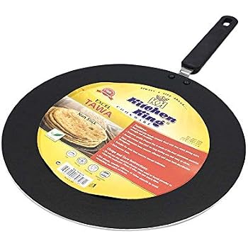 Tawa Roti En Aluminium Anodisé Dur - Taille 10, Diamètre 250mm, épaisseur 4mm - Parfait Pour Roti, Chapati, Naan, Crêpes - 11