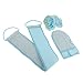 Segolike Set of 3 Exfoliating Body Scrubber Bath Shower Spa Skin Brush Sponge Body Cleaning Washing Kit - blue RS.660.00