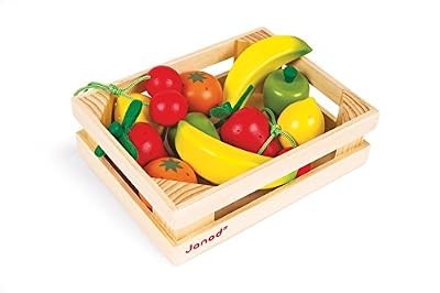 Janod - J05610 - Cagette de 12 fruits (bois)
