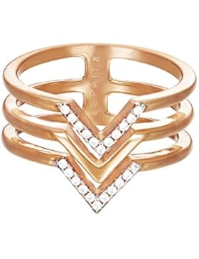ESPRIT Damen-Ring JW52894 Messing rhodiniert Zirkonia transparent Gr. 54 (17.2)