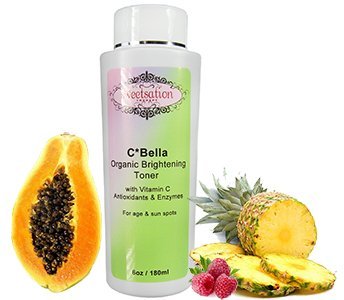 C*Bella Organic Brightening Toner with Vitamin C and Enzymes, 180 ml (Natural ingredients only!)