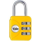 Yale YP1/28/121/1 Asma Kilit, Sarı-Kırmızı-Koyu Gri