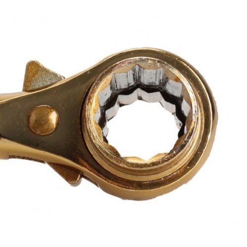 dealglad New Gerüst Ratschen Schlüssel massiv Schlüssel 19 mm/22 mm Repair Profi Werkzeug 19/22mm Golden - 6