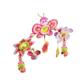 Tiny Love Arche d’activités Articulée pour bébé Butterfly Stroll , arche d’éveil colorée avec jouets, clips de fixation universels compatibles avec poussettes, nacelles et cosi, Dès la naissance