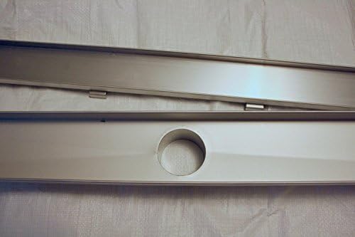 Novalinea - 27.5 Linear Shower Drain with Tile Insert Grate, 2 Center Outlet, 304 Stainless Steel by NovaLinea