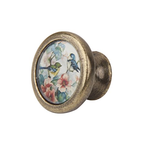Vintage Knopf Schranktür Schublade Bin Griff Hardware – bird Und Blumen - 3