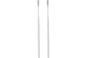 UKD 2 pièces Cure-Oreilles en Acier Inoxydable Curette dissolvant de Cire d'oreille Spirale Ressort Cure-Oreilles Nettoyeur d'oreille Excellent Métallique
