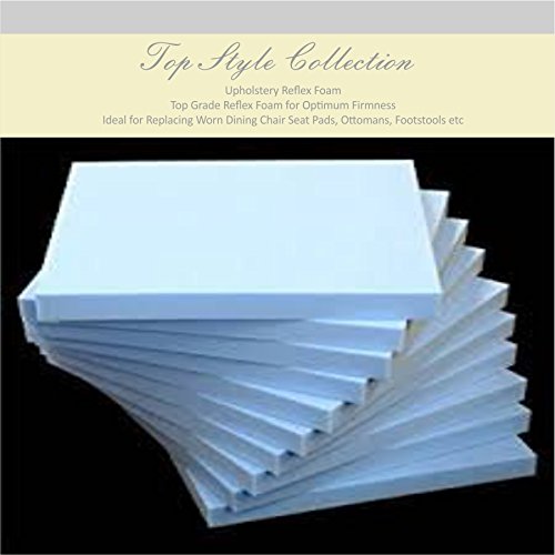 Colección TOPSTYLE de repuesto de asiento de espuma Camper Vans, sofás, asiento de alta densidad tapicería de espuma firme, almohada de reemplazo, fácil de cortar para asientos/sofá/camas de perro/colchón, 18'X18'X2'