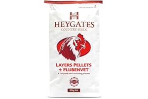 HEYGATES LAYERS PELLETS WITH FLUBENVET 20KG *EXPRESS DELIVERY* WITH PEEDEE PETS STICKER