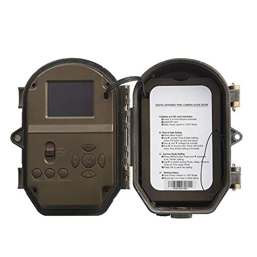 Trallf Wildkamera Nachtsicht, 16 Millionen HD-Pixel Automatische MMS Infrarotüberwachung IP65 Wasserdicht Trail Wildlife-Kamera