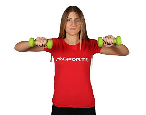 Gymnastik Set – Neoprenhantel 0,5 – 5 kg (Auswählbar) + Gymnastikmatte 190 x 60 x 1,5 cm Fitness Set - 3