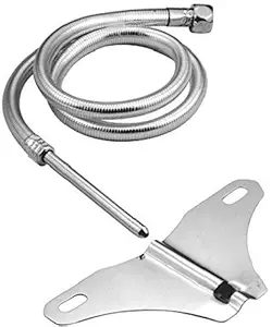 Torofy Butterfly Stainless Steel Jet Spray/Toilet Jet or Bidget Spray Silver with Heavy PVC Hose 1 Meter (Pack of 1)