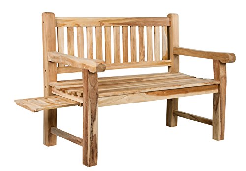 Trendy-Home24 Teakbank massive stabile 2er Teakholz Bank ...