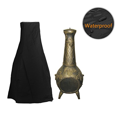 Fellie Cover Draußen Terrassenofen Abdeckung Wasserdicht Garten Feuerstelle Regen Schutzhülle 1,2m Hoch