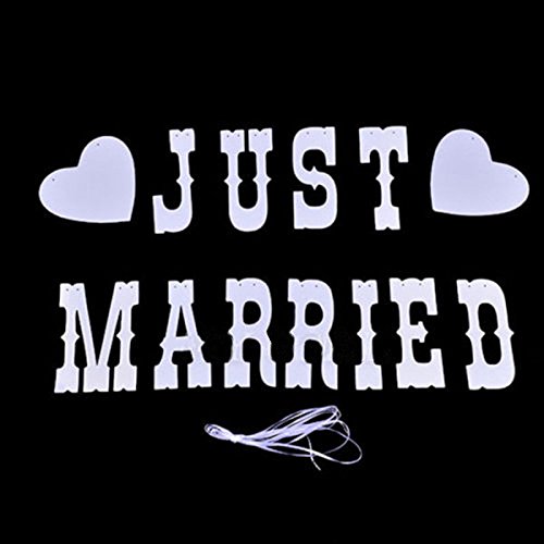 Merssavo Just Married Hochzeit Girlande - 2
