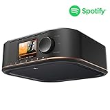 Empfang nationaler und internationaler Radiosender über das Internet, App-Steuerung, Unterbau-Möglichkeit ideal als Küchenradio Unterbau, WLAN Radio Bad, Werkstattradio