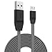 Tukzer XL 6.6 Feet Premium Tangle Free Micro-USB to USB Cable Fast Charging up to 2.4 Amp & Sync Data Cable (Gray) RS.339.00