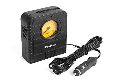 RoyPow I80 Portable Air Compressor, 12V DC Portable Car Tire Inflator & Pump tool for motorcycle, bi