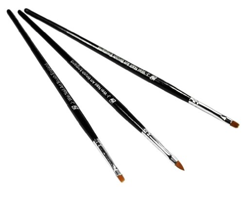 3 x UV Gel Acrylic Nail Tips Art Builder Brush Pen Set W227 UK