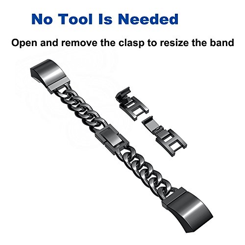Armband für Fitbit Alta, Wearlizer Edelstahl Metall Ersatzband für Fitbit Alta / HR - 3