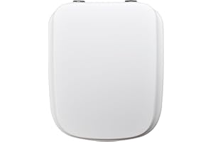 KING SEAT Si Dolomite EM804 Sedile Copriwater Dedicato, MDF, Bianco Lucido, 44 x 36 x 4 cm