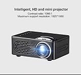 ◆ [Signifikante Helligkeit und Klarheit]: Dieser Full HD-Projektor verwendet ein fortschrittliches optisches System und eine fortschrittliche Engine. Im Vergleich zu herkömmlichen Projektoren bietet das 2019 verbesserte optische LED-System eine um 50% höhere Helligkeit und eine um 30% höhere Klarheit. Unterstützt eine Auflösung von 1920 x 1080 und liefert ein klares Bild und lebendige Farben.