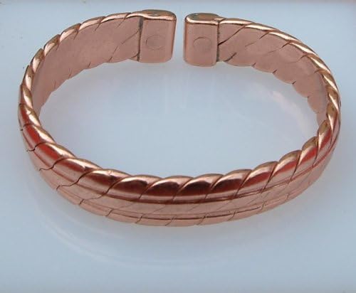 Brand New 29M Delicately Handcrafted in The U.K. Curved Scollop Design Magnetic Therapy Magnetic Copper Bracelet/Bangle. - A Stunning piece of Jewelry