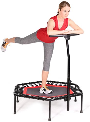 SportPlus Fitness Trampolin, Bungee-Seil-System, Ø 110 cm, bis 130 kg Benutzergewicht - 5