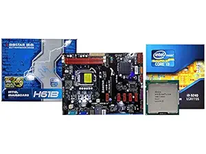 Micsonic Combo Biostar H61B Motherboard 6 Graphics Card Slot with Intel Core I3 3rd Gen Processor Gaming, Editing, Bitcoin, Mining