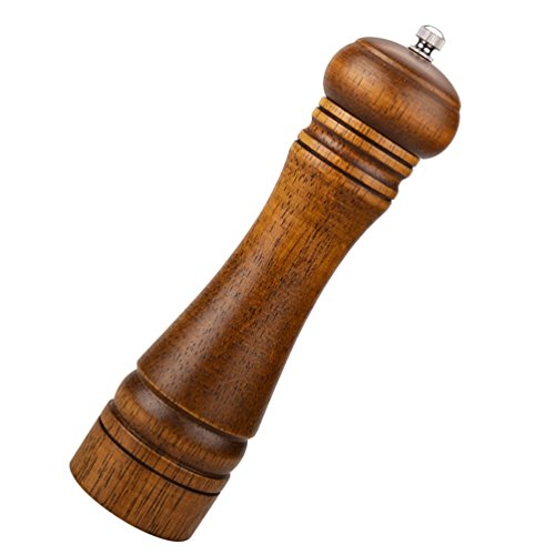 Olycism Pepper Grinder Wooden Retro Manual Pepper Mill Salt and Pepper Mills Grinder 8-inch Adjustable Coarseness Premium Stainless Steel Ceramics for BBQ/Kitchen Decoration/Restaurant