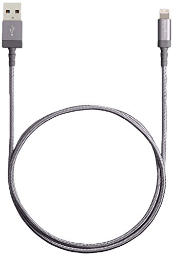 AmazonBasics Verbindungskabel Lightning-auf-USB-A, Nylon, geflochten, 0,9 m, zertifiziert von Apple, Dunkelgrau - 5