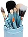 Beau Belle Make Up Brushes - 12pcs Make Up Brushes Set - Make Up Brushes Holder - Professional Make Up Brushes - Professional Make Up Brushes Set - Makeup Brushes - Make Up Brush Set - Make Up Brushes Holder Cup - Make Up Brushes Holder Pot - Make Up Brushes Holder and Set (Baby Blue)