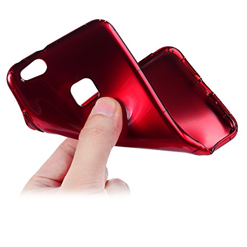 Huawei P10 Lite Silikon Case Huawei P10 Lite Handyhülle YOKIRIN Premium Relief Flexible TPU Silikon Case Schutzhülle Weich Cover Handytasche Etui Handycase Slim Fit Rutschfest Kratzfest Silikonhülle Rote - 7