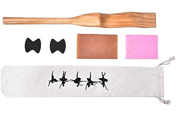 Estink Extenseur de Pied en Bois pour Ballet, Étireur Professionnel avec Bande Élastique, Compatible Pointures 30-45, pour Danse Classique