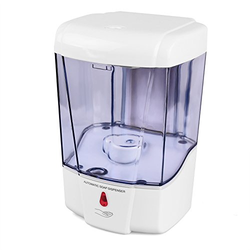 Seifenspender Wandmontage Automatische IR Sensor Seifenspender Automatische Berührungsloses Küche Seife Lotion Pumpe für Küche Badezimmer batteriebetrieben 600 ml - 8