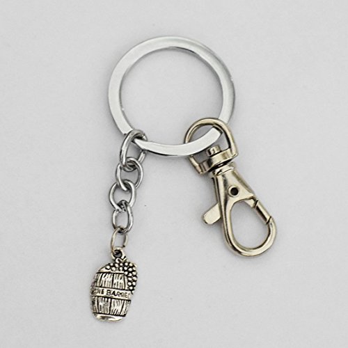 Preisvergleich Produktbild EIGENEN Charme Schlüsselanhänger ~ silber Weinfass Charms Schlüsselanhänger Charm Geschenk