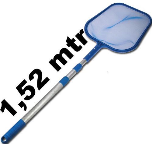 Pool Schwimmbad Teich Laub Kescher + ALU Teleskopstange Modell ELECSA 9446