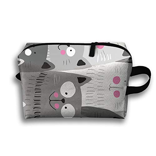 Unisex Tourist Bag CatsMultifunction Travel Makeup Bag With Zipper Cosmetic Pouch Bags