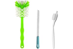 Brosse Nettoyante, CJBIN Lot de 3 Brosses de Nettoyage, Brosse à Bouteille Manche Longue, Idéal pour Les Thermomix TM6 TM5 + TM31 Ainsi Que Les Pots de Mixage, etc.