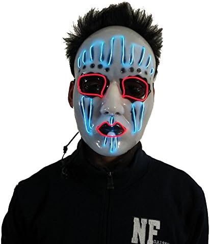 Slipknot Mask Halloween Mask EL Wire Cosplay Light Up LED Mask Party Supplies for Fancy Dress Party