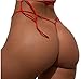Produktbild CLOOM Badehose Damen Unterhosen Frauen Sexy G-String Tanga Strand Bikinihose Versuchung Bandage Beach Shorts Hotpants High Waist Tankinihose Schwimmhose Brazilian Bikini Slip Beachwear Badehose (S, Rot)