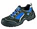 Produktbild Sicherheitsschuhe S1 "Göhren" in Sportschuhoptik, Veloursleder, Stahlkappe, rutschfeste PUR Laufsohle - Schwarz/Blau - 42