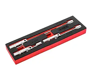 ARES 11013-3-Piece 3/8-Inch Drive by 5/8-Inch Magnetic Swivel Spark Plug Socket Set - Includes 4-inch, 6-inch, and 10-inch Extensions for Access to Most Confined Areas - EVA Foam Storage Tray