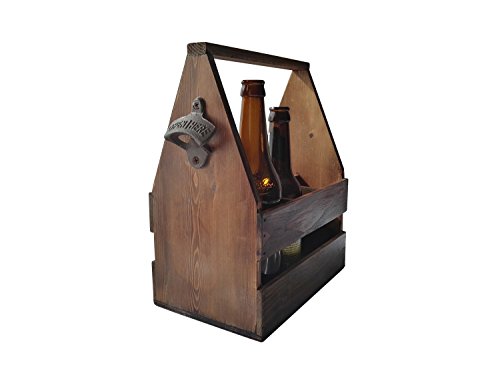 Bierträger, Flaschenträger im Vintage Look mit eckigem Griff - 5